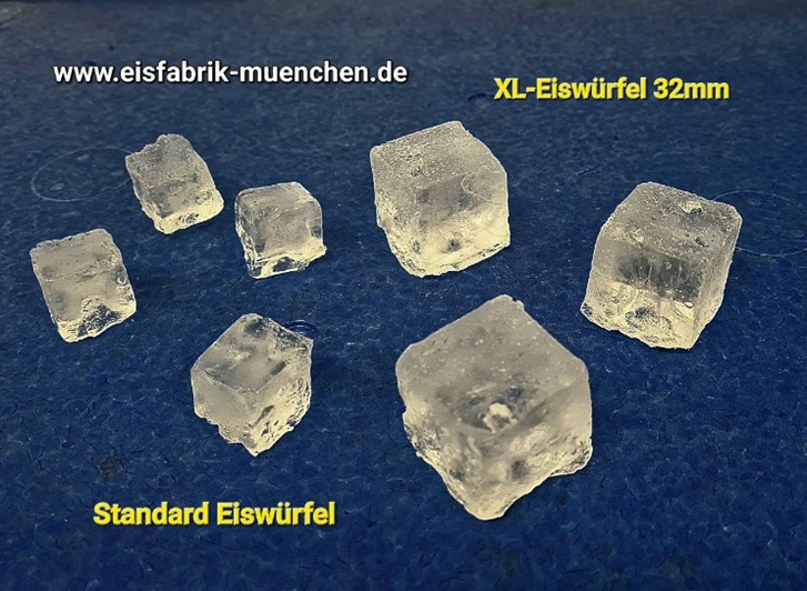 kleine und große Eiswürfel